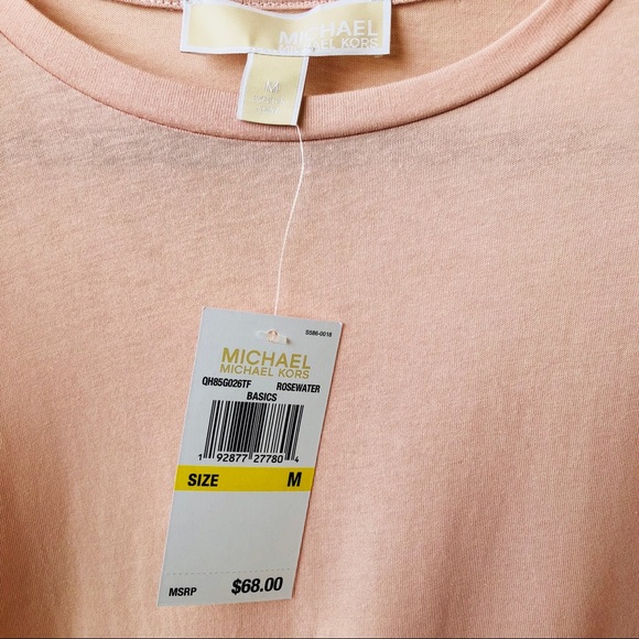 MICHAEL Michael Kors Layered Sleeve Mauve Top - Picture 3 of 4